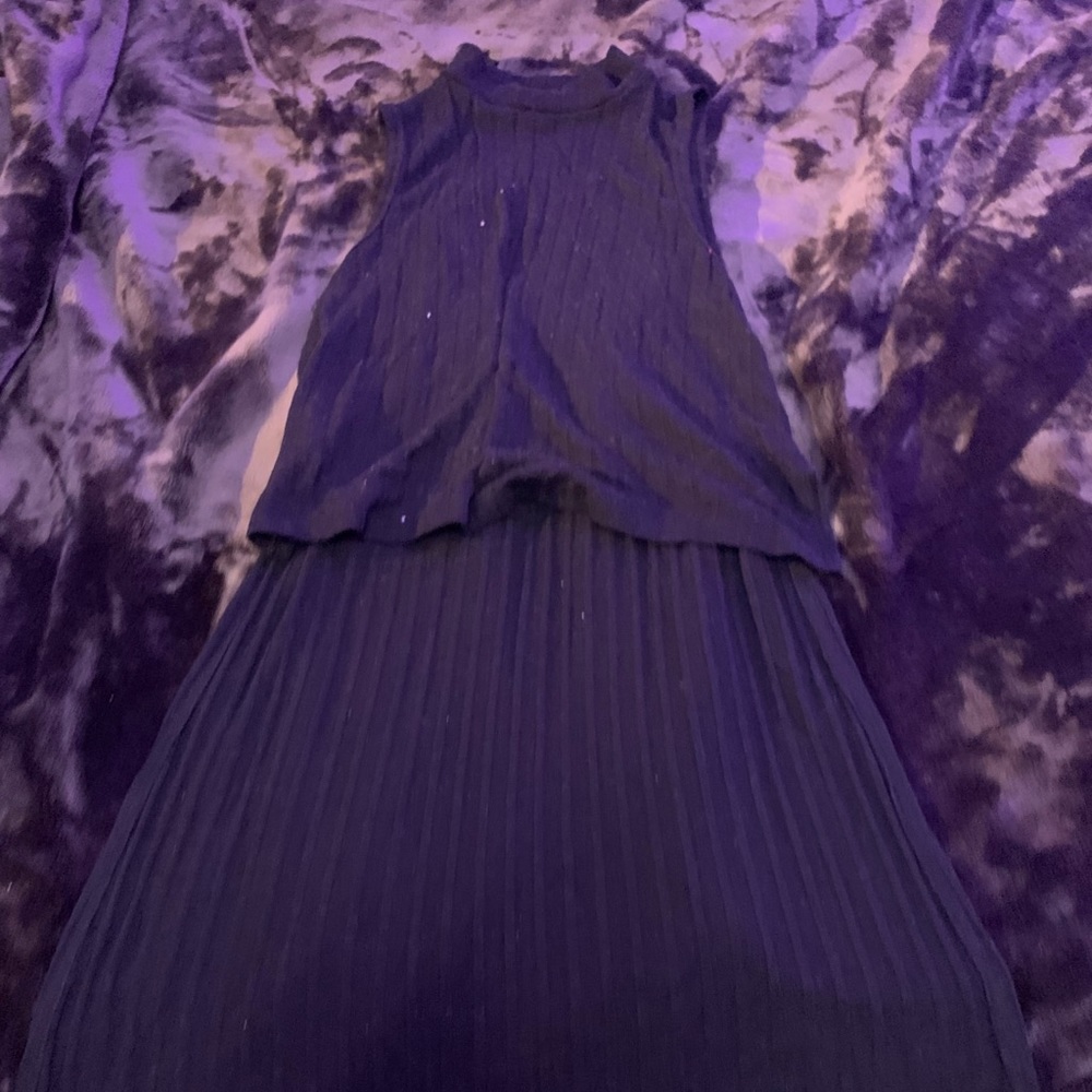 Crop top back long shirt